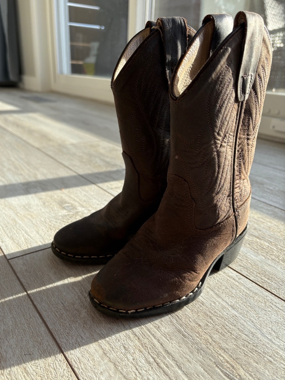 Old West Toddler 9 Western Cowboy Boots - Brown